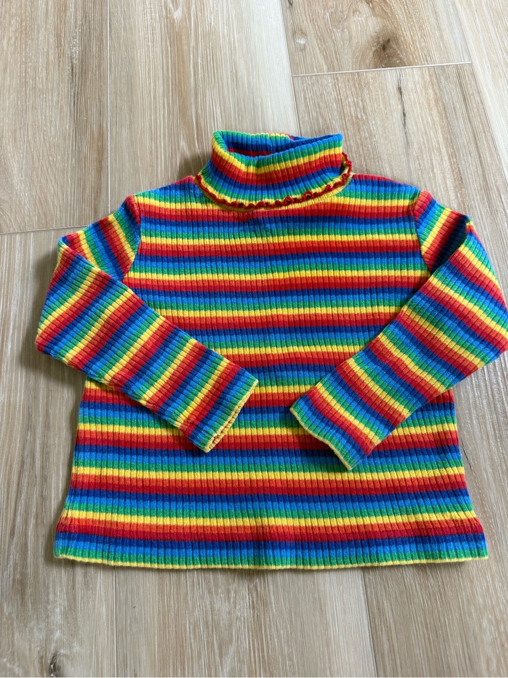 Vintage rainbow Toddler Turtleneck